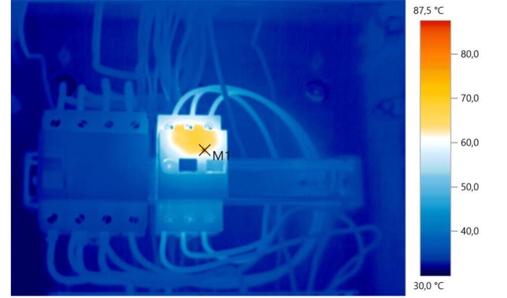Installation électrique vue par thermographie